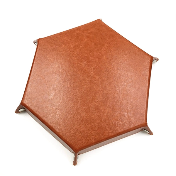 PU Leather Collapsible Desk Sundries Storage Tray