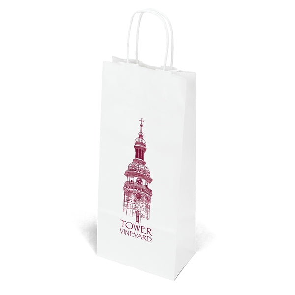 Vino - White Shopper - Flexo Ink Print