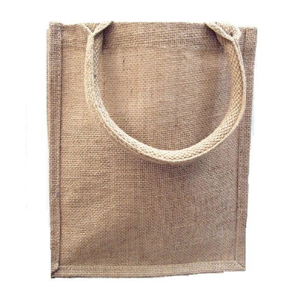 Burlap Tote Bags Soft Cotton Handles Laminated Interior