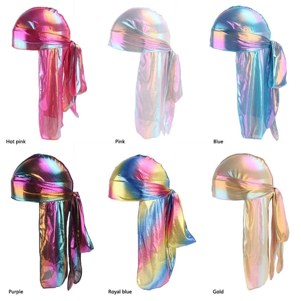 Silky Hologram Headwrags Durag