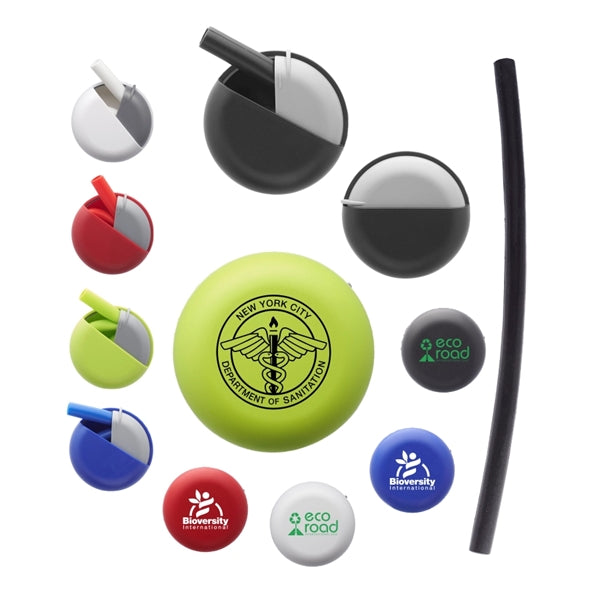 Collapsible Straws with Case and Brush