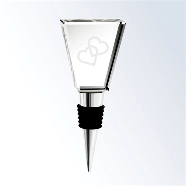 Optic Crystal Trapezoid Shaped Wine Stopper