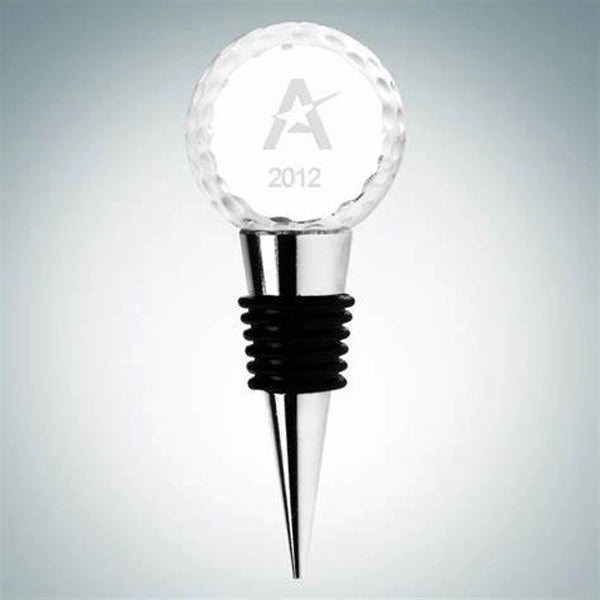 Crystal Golf Ball Wine Stopper