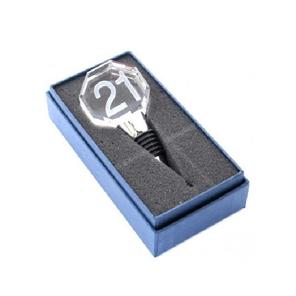 Golfer Crystal Wine Bottle Stopper