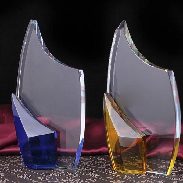 Blue Crystal Award Trophy