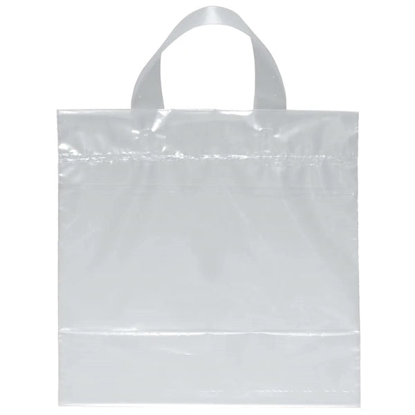 12" x 6" x 12" Clear Plastic Bag - Soft Loop Handle