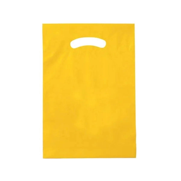9" x 12" Plastic Bag with Fold Over Die Cut Handles