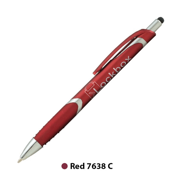 Spectrum Metallic with Stylus Plastic Pen (1 Color Imprint)