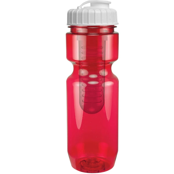 22 oz. Translucent Bike Bottle with Flip Top Lid & Infuser