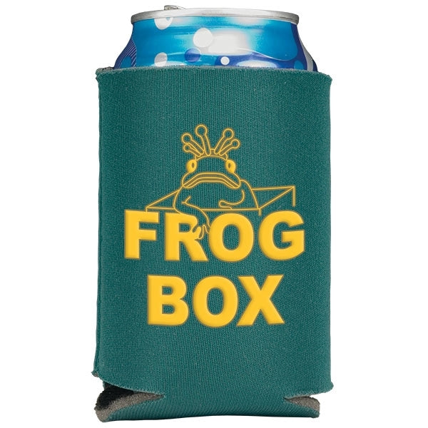 Folding Foam Can Cooler 1 side imprint