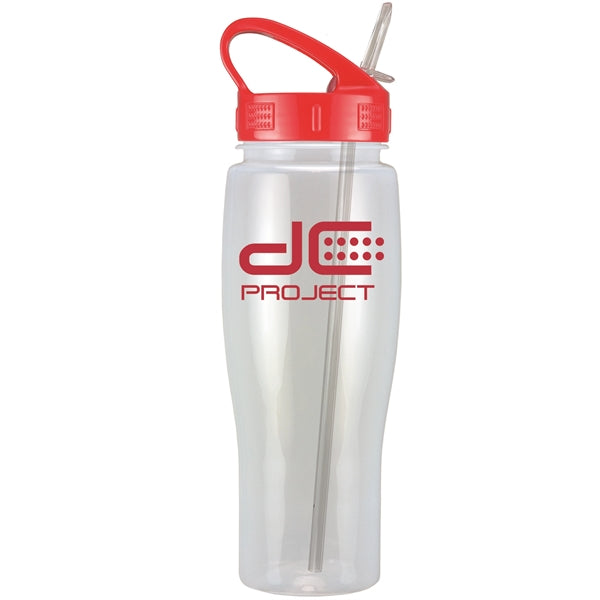 24 oz. Translucent Contour Bottle with Sport Sip Lid & Straw