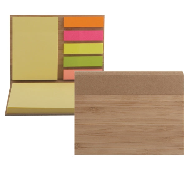 Bamboo Sticky Note Pad - Full Color