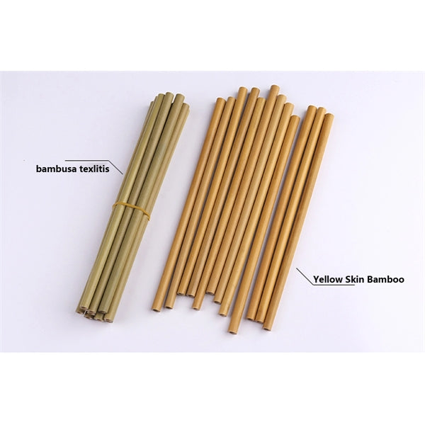 Eco-friendly Bamboo Straw Set With Cleaning Brush