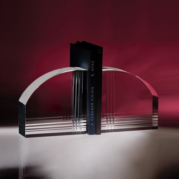 Foundation Optic Crystal Bookends