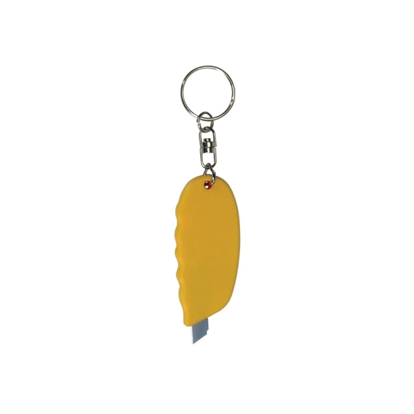 Mini Blade Box Cutter Knife w/Grip Handle Keyring
