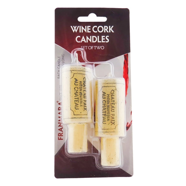 Wine Cork Candles, Two on a Card