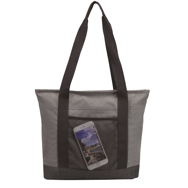 Heather Zippered Tote Bag