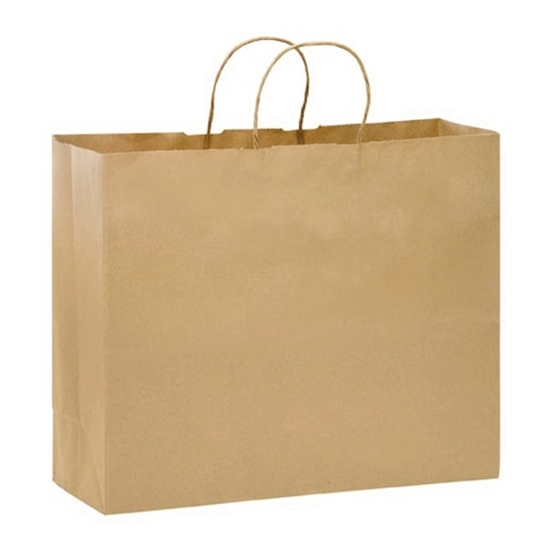 Natural Kraft Paper Shopper Bag - Flexo Ink