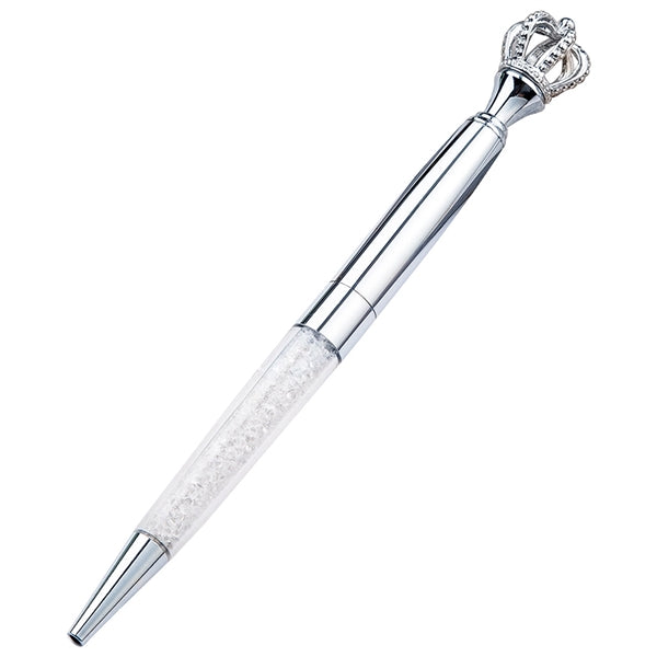 Metal Royal Crown Ballpoint Pen with Quicksand
