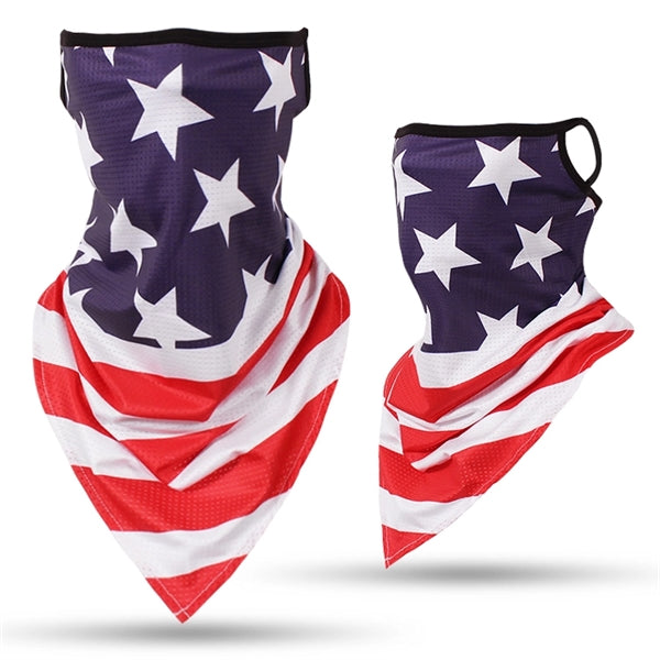 Full Color Neck Gaiter Face Bandana mask w/ Ear Loop
