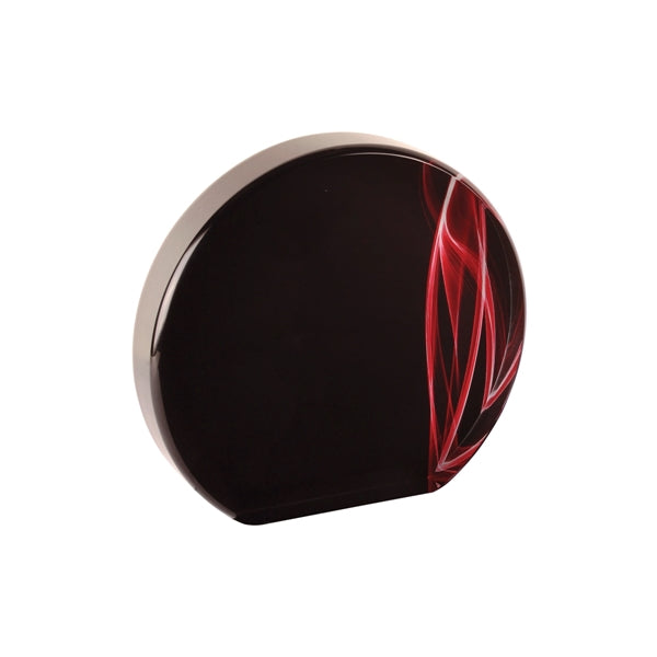 5" Round Red Vapor Acrylic
