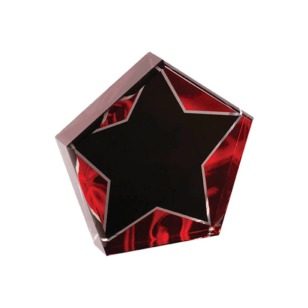 6" Star Red Velvet Acrylic