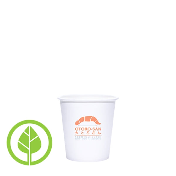 4 oz. Eco-Friendly PLA Single Wall White Paper Hot Cup