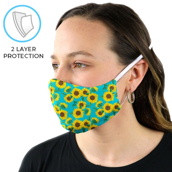 Full Color 2 Layer w/ Head Strap Safety Face Masks