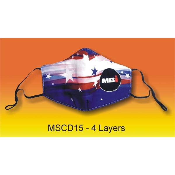 4-Layer Adjustable Full Color Cotton Safety Face Mask