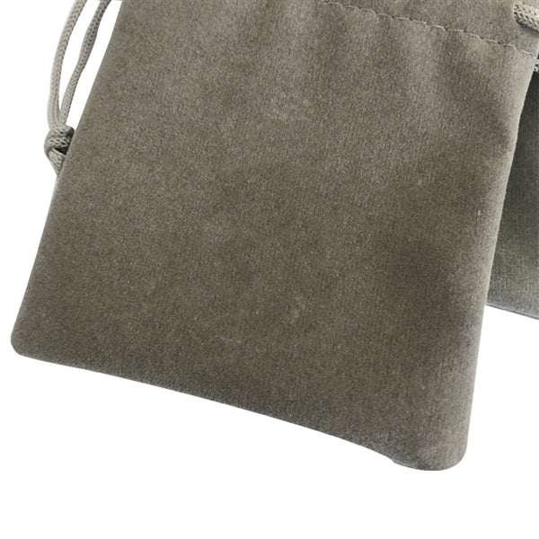 Microfiber grey velvet jewelry packing pouch