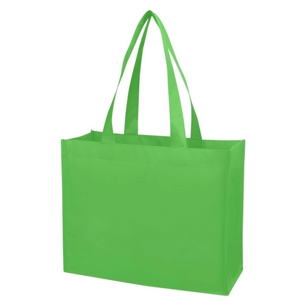 14.5" x 16" x 3.5" Matte Laminated Non-Woven Shopper Tote