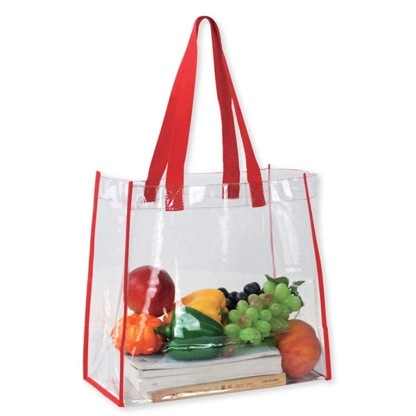 NFL Approved Clear Open Tote with Webbing Handles