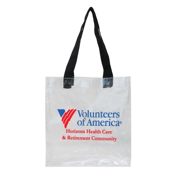 Clear Open Tote with Webbed Handles