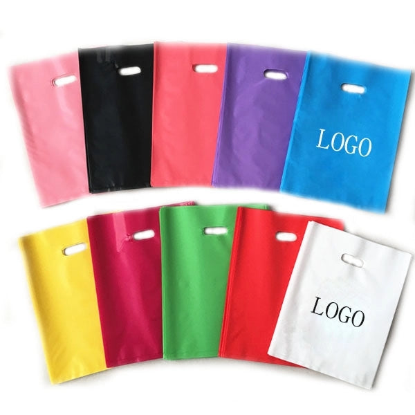 7" x 10.5" - Small Die Cut Handle Plastic Gift Bags