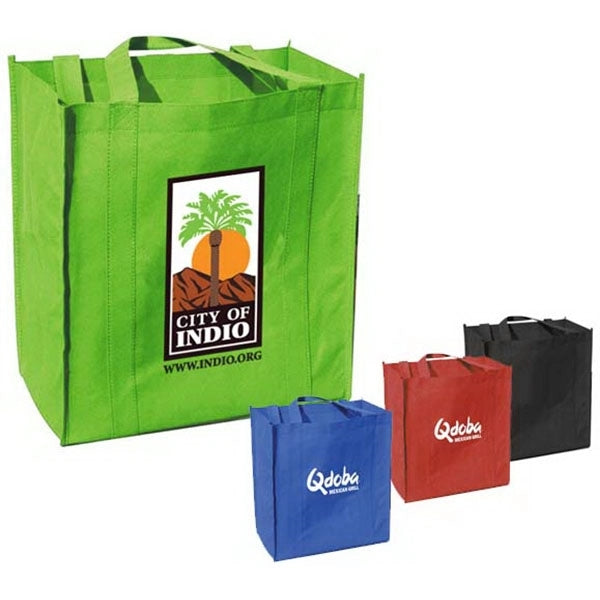 10" Gusset Eco grocery tote with bottom board