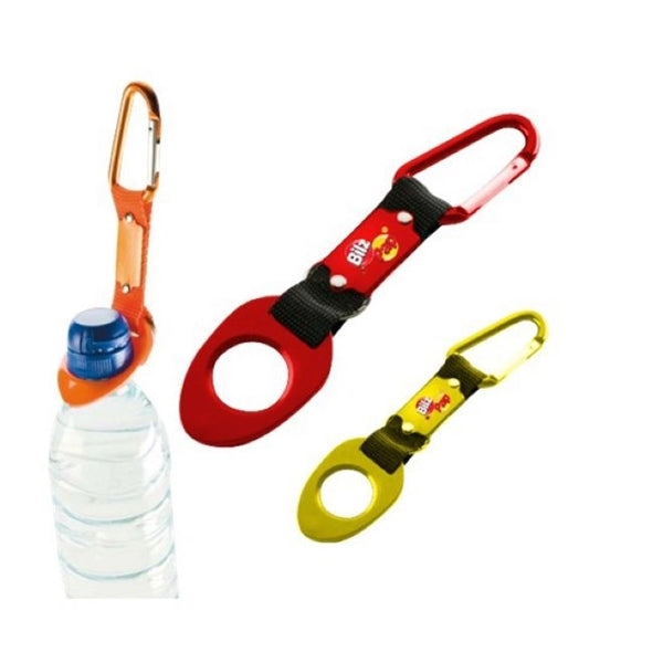 Carabiner with water bottle holder