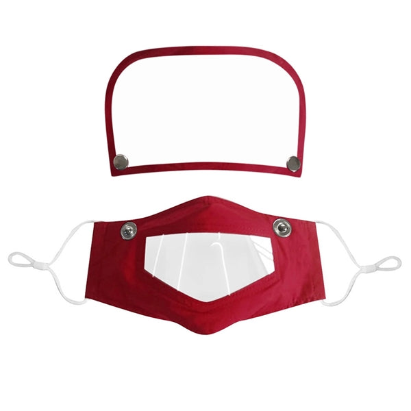 Adjustable Cotton Masks With TPU Clear Window And Goggles