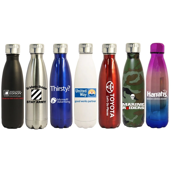 16 Oz. Stainless Steel Vacuum Insulated Sports Bottle