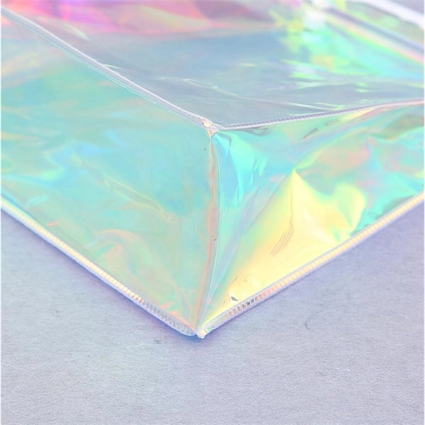 Laser Iridescent PVC Reticule With Button