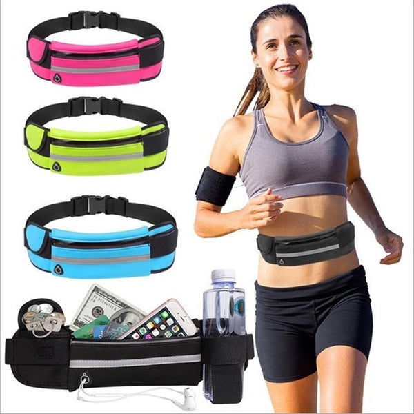 Dynamic sports fanny pack with water bottle holder