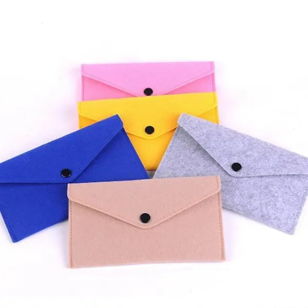 Non Woven Felt Pencil Case With Button