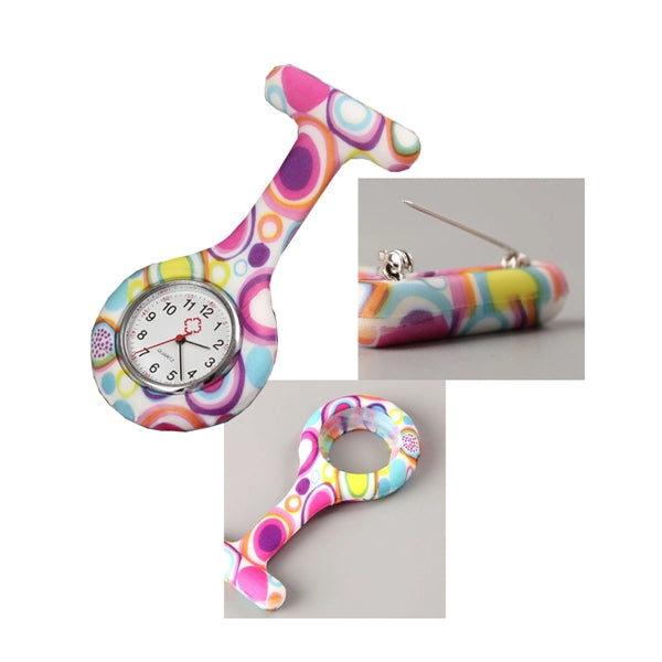 Colorful Pocket Silicone Nurse Watch