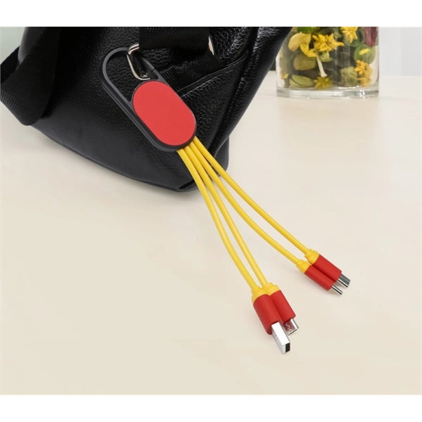 New Three-in-one Illuminated Keychain Charging Cable
