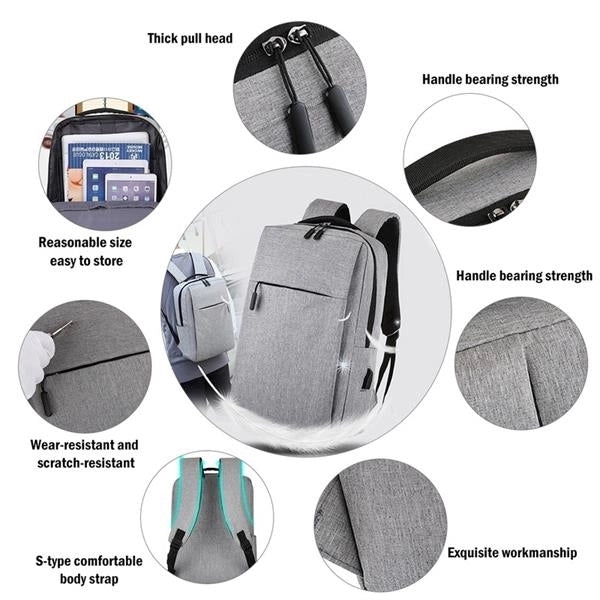 Backpack Rucksack School Bag With USB Charging Port