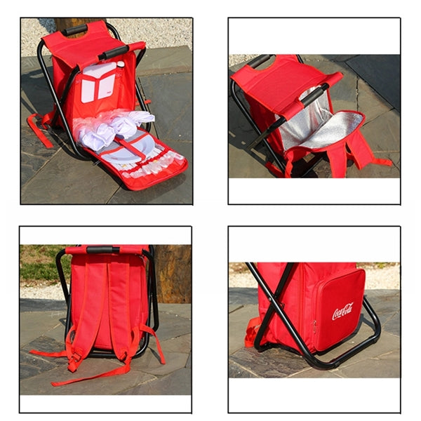 Outdoor Folding Backpack Cooler Bag Chair