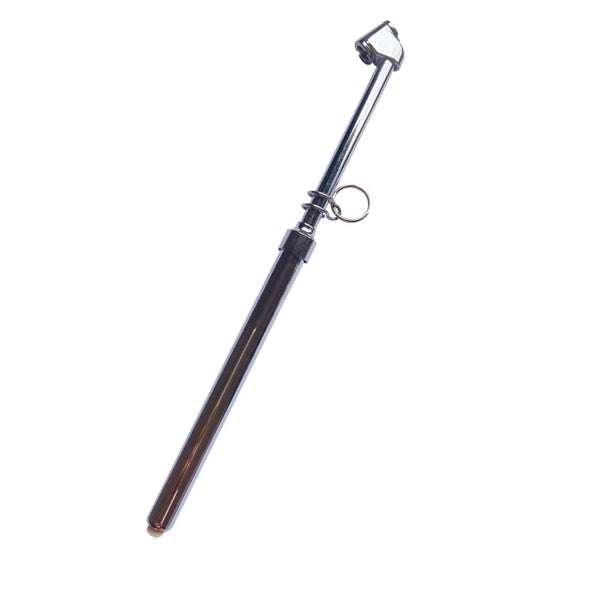 Tire pressure gauge with keyring for heavy vehicle