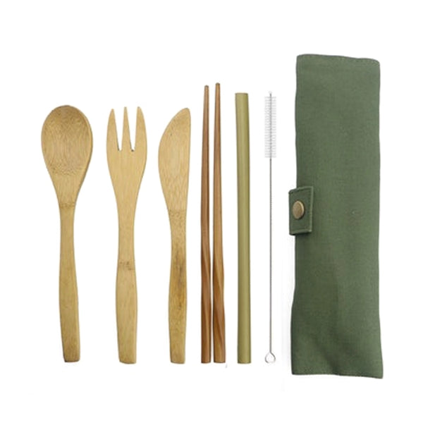 6-Piece Bamboo Tableware Set