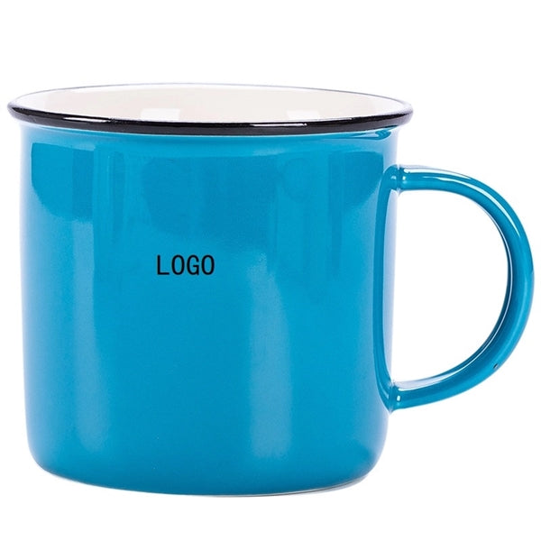 Logo Imitation Enamel Ceramic Mug
