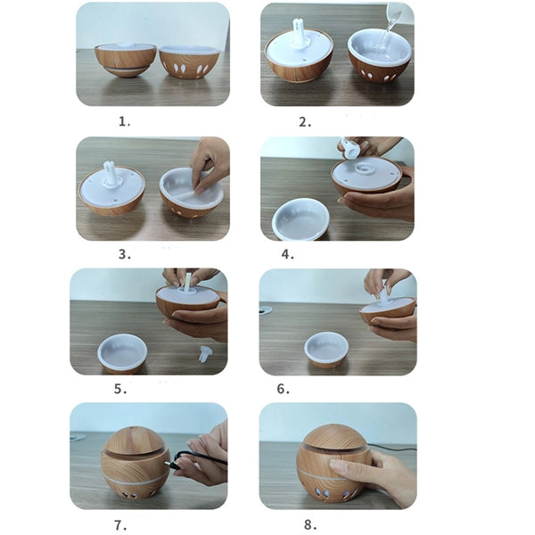 Mushroom LED Aromatherapy Oil Diffuser Air Humidifier