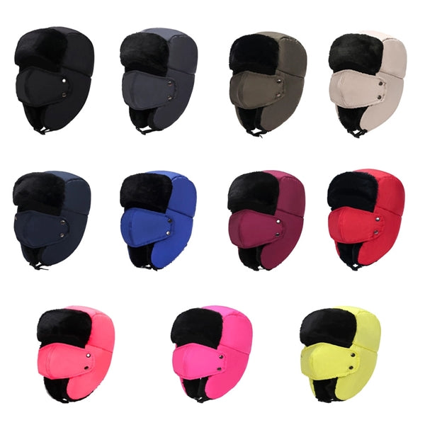 Winter Warm Trapper Hat with Removable Mask